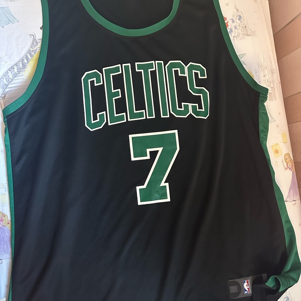 Celtics Black and Green Jaylen Brown Basketball Jersey